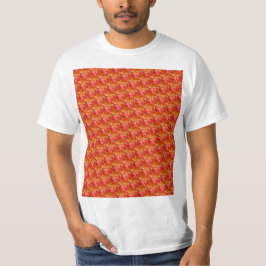 Camiseta patrón de burbuja naranja