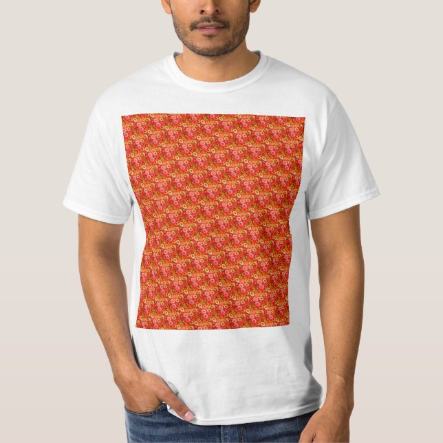 Camiseta patrón de burbuja naranja (Anverso)