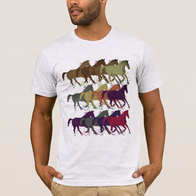 Camiseta Patrón de caballos | Animales de granja (Anverso)