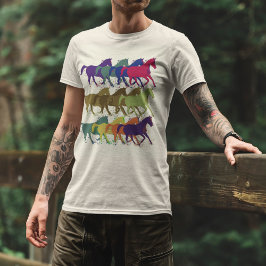 Camiseta Patrón de caballos, animales de granja