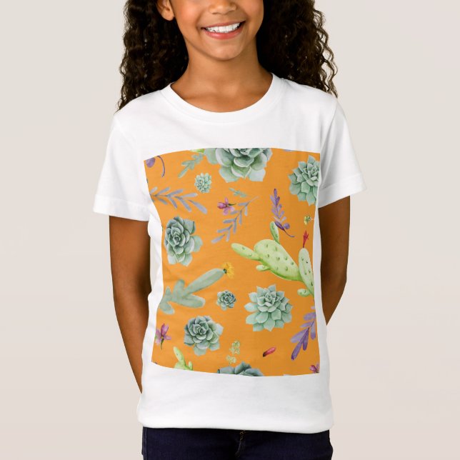 Camiseta Patrón de cactus 11 (Anverso)