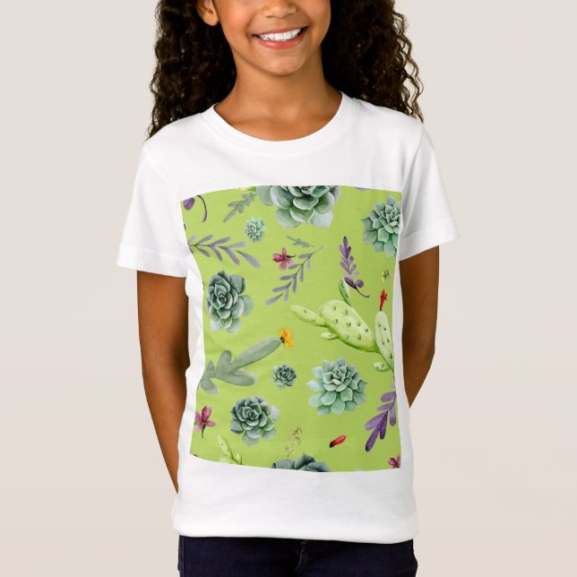 Camiseta Patrón de cactus 6 (Anverso)