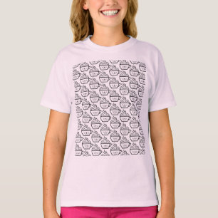 Camiseta Patrón de café de gato