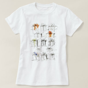 Camiseta Patrón de cajas de regalo abstracto