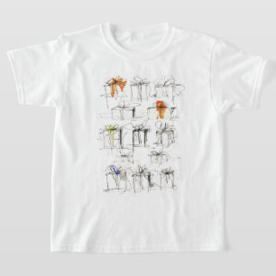 Camiseta Patrón de cajas de regalo abstracto