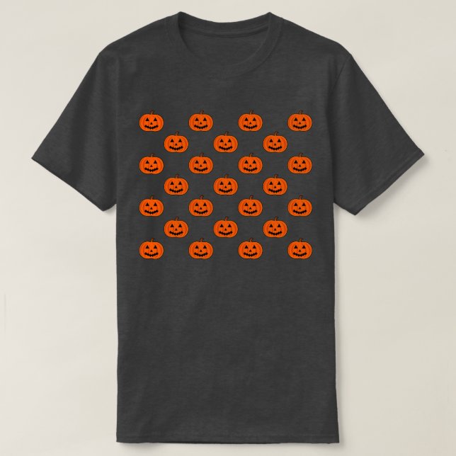 Camiseta Patrón de calabaza fantasmal (Diseño del anverso)
