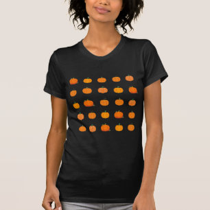 Camiseta Patrón de Calabazas Naranjas