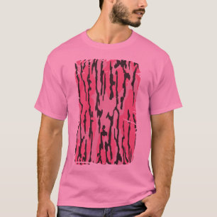 Camiseta Patrón de camo rosado en la parte inferior de la p