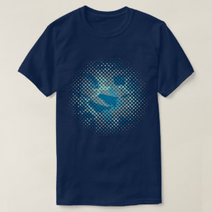 Camiseta Patrón de Camuflaje BlueBlast en Semitono
