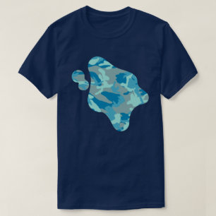 Camiseta Patrón de camuflaje BlueBlast Pintura salpicada