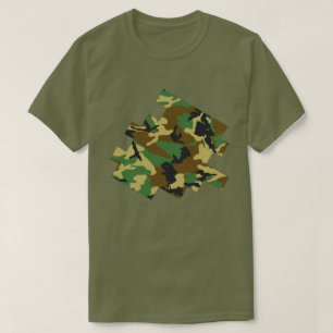Camiseta Patrón de camuflaje de invierno boceto digital