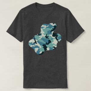 Camiseta Patrón de camuflaje de invierno Pintura salpicada