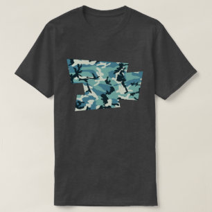 Camiseta Patrón de camuflaje de invierno píxel explotado