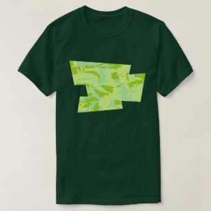 Camiseta Patrón de camuflaje de píxel soplado de primavera