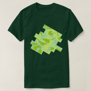 Camiseta Patrón de camuflaje de primavera Boceto digital