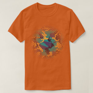 Camiseta Patrón de camuflaje de solsticio de verano en semi