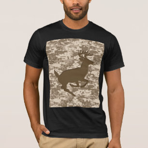 Camiseta Patrón de Camuflaje Digital Deer Camo del Deer Bei