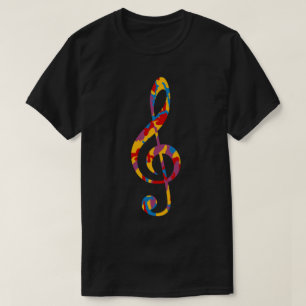 Camiseta Patrón de camuflaje en negrita clave de sol