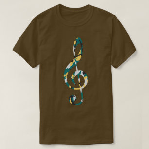 Camiseta Patrón de camuflaje junto al lago Clave de Sol