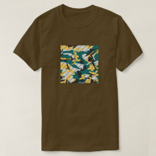 Camiseta Patrón de camuflaje junto al lago cuadrado cortado