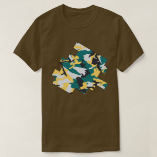 Camiseta Patrón de Camuflaje Lakeside Bosquejo Digital