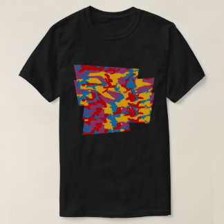 Camiseta Patrón de camuflaje negrita pixelado