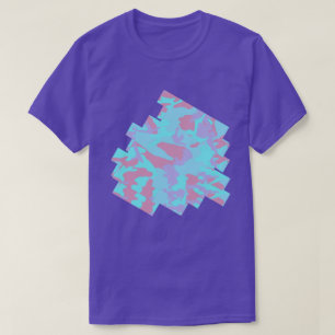 Camiseta Patrón de Camuflaje Pastel Fresco Bosquejo Digital
