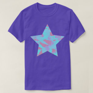 Camiseta Patrón de camuflaje pastel genial con estrella
