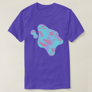 Camiseta Patrón de camuflaje pastel genial con mancha de pi