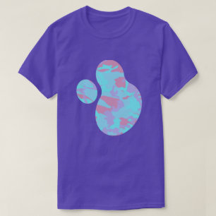Camiseta Patrón de Camuflaje Pastel Genial con Mancha de Pi