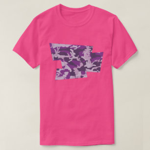 Camiseta Patrón de camuflaje PurpleBerry Camo Pixel Soplado