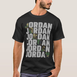 Camiseta Patrón de camuflaje verde camuflaje diagonal Jorda