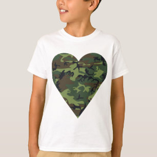 Camiseta Patrón de camuflaje verde, patrón militar, ejércit