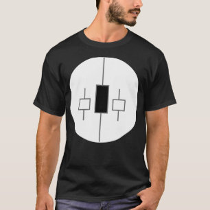 Camiseta patrón de candelabro de alta onda girando círculo 