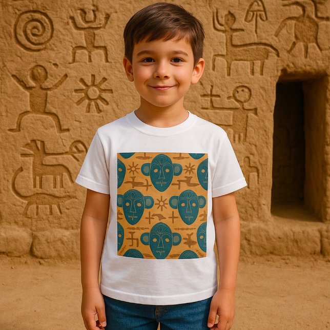 Camiseta Patrón de cara étnica africana de la máscara triba (Subido por el creador)