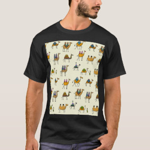Camiseta Patrón de caravanas decorativas sin foco