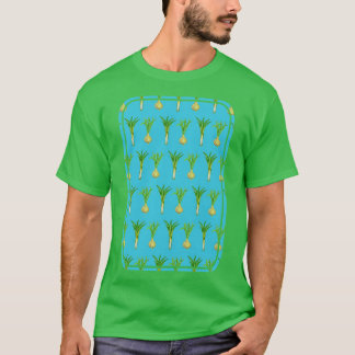 Camiseta Patrón de cebolla y puerros