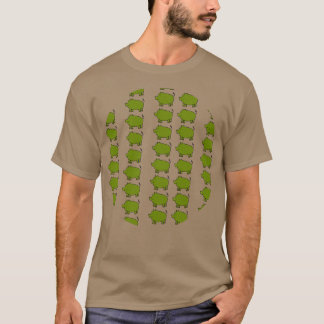 Camiseta Patrón de cerdo verde