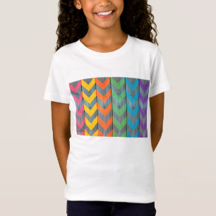 Camiseta Patrón de Chevron sobre textura de madera de Shirl