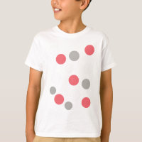 Patrón de Círculos de Bolas Gris Blanco Coral Rosa