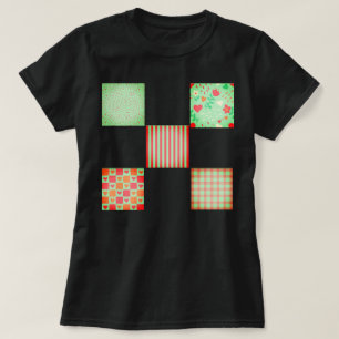 Camiseta Patrón de Colcha de Parcheo Festivo