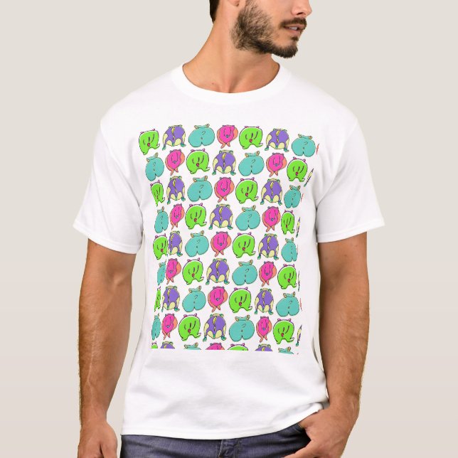 Camiseta Patrón de colisiones coloridas (Anverso)