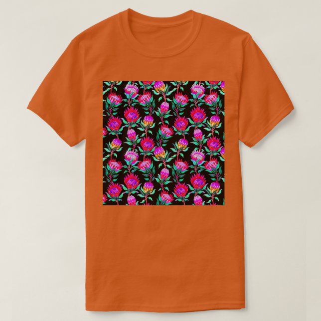 Camiseta Patrón de color floral (Diseño del anverso)