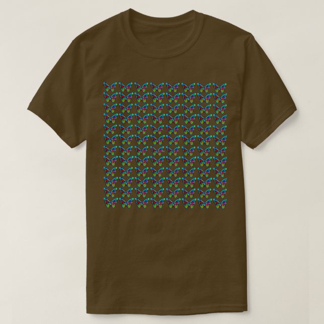 Camiseta Patrón de color mariposa 63017 (Diseño del anverso)