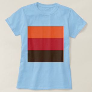 Camiseta Patrón de color retro 3 rayado de 70