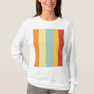 Camiseta Patrón de color retro rayado