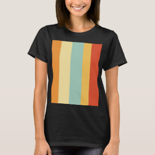 Camiseta Patrón de color retro rayado