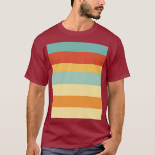 Camiseta Patrón de color retro rayado