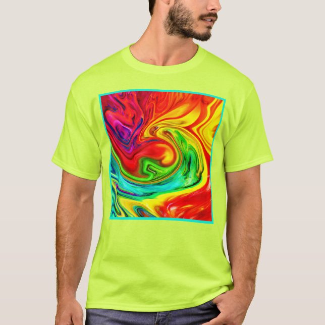 Camiseta Patrón de colores vibrantes (Anverso)