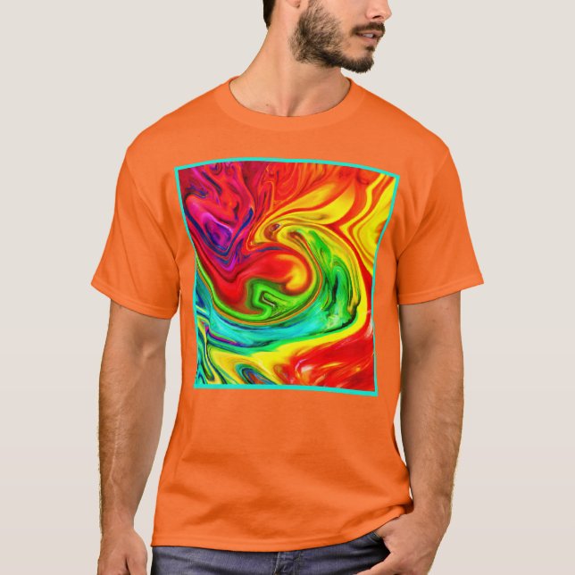 Camiseta Patrón de colores vibrantes (Anverso)